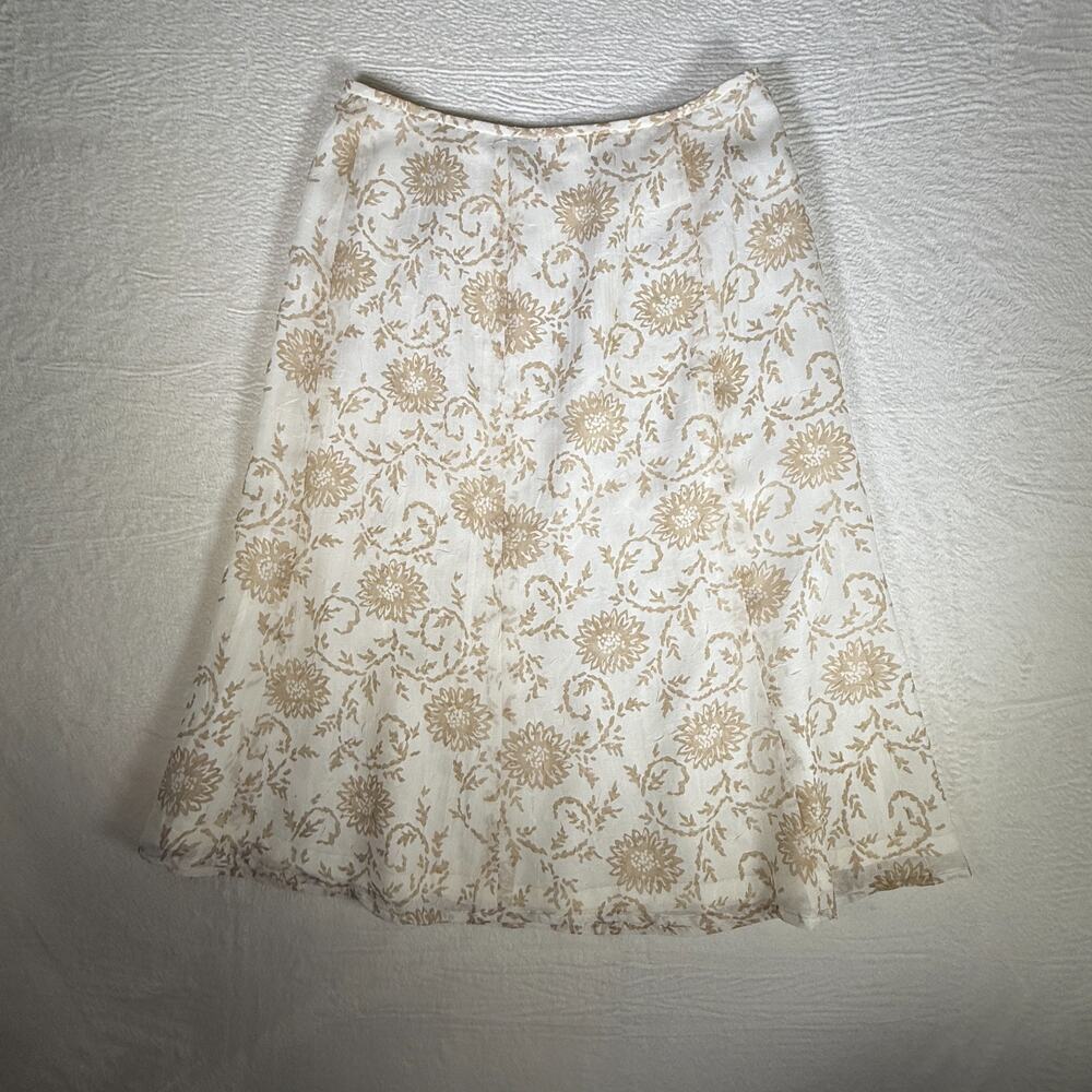 Le Suit Womens Skirt Size 14 Midi A line Jacquard Floral Vintage Inspired Office